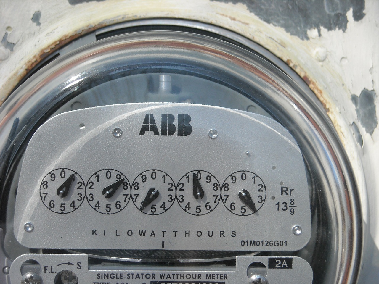Closeup of power meter