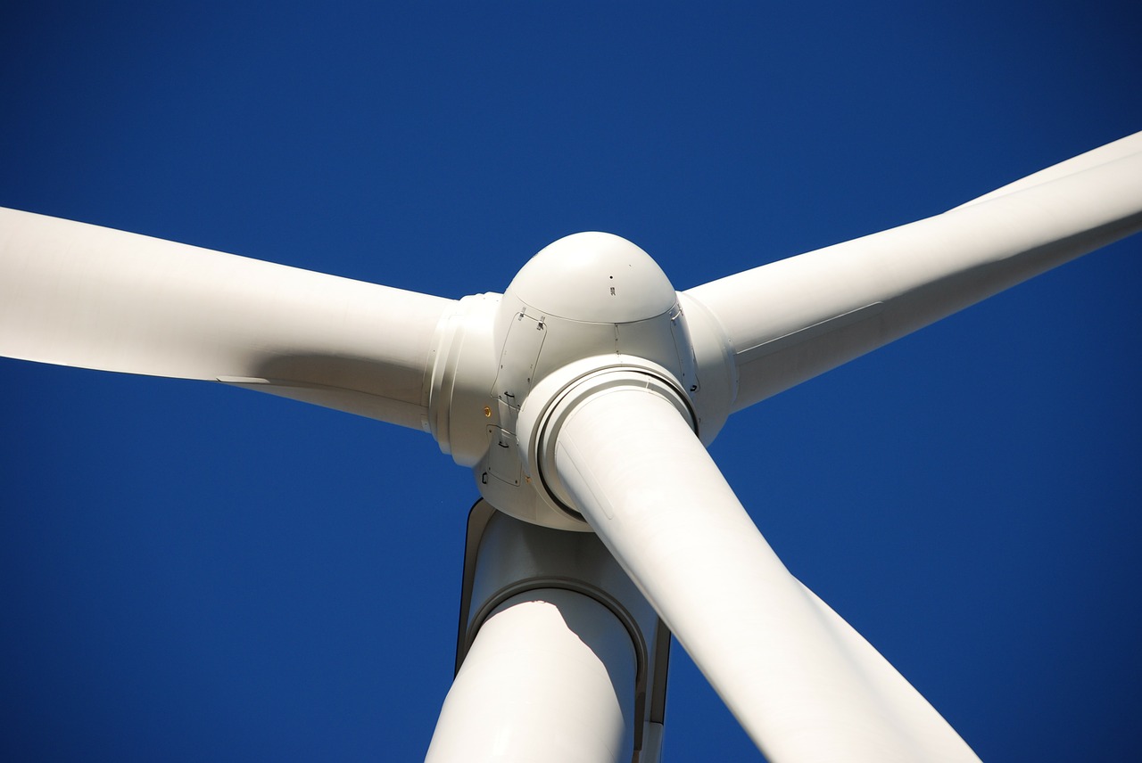 Wind turbine close up