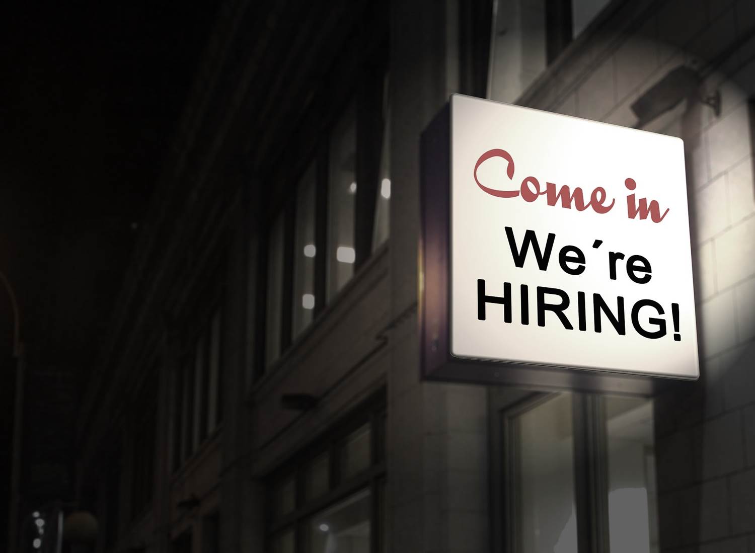 We're Hiring sign