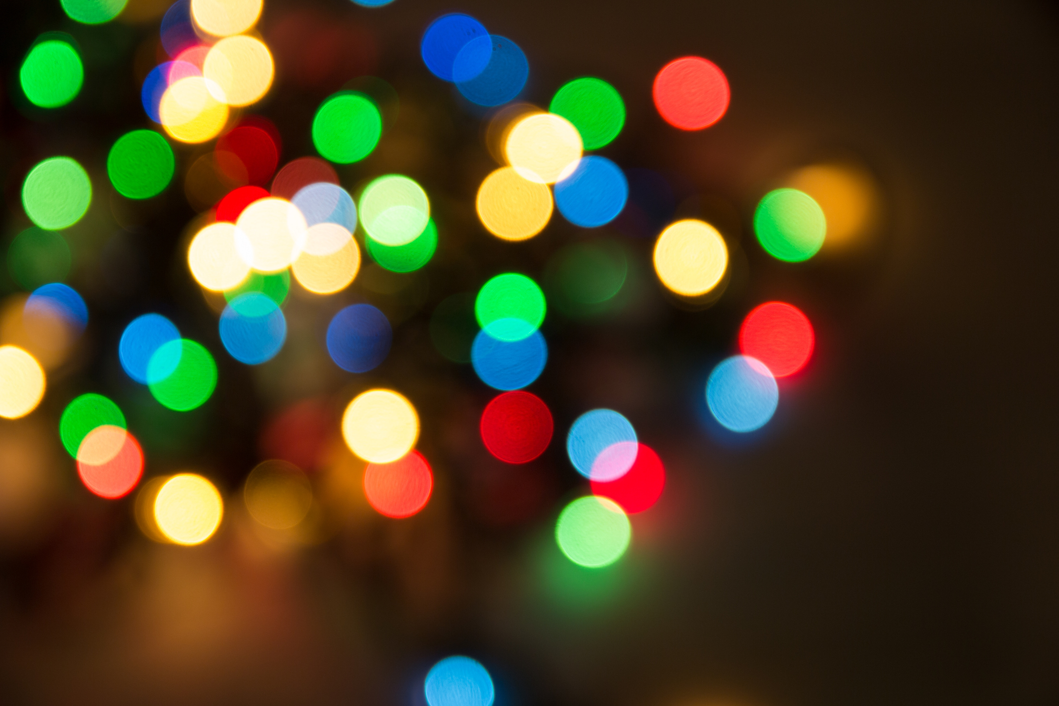 Festive lights out of focus