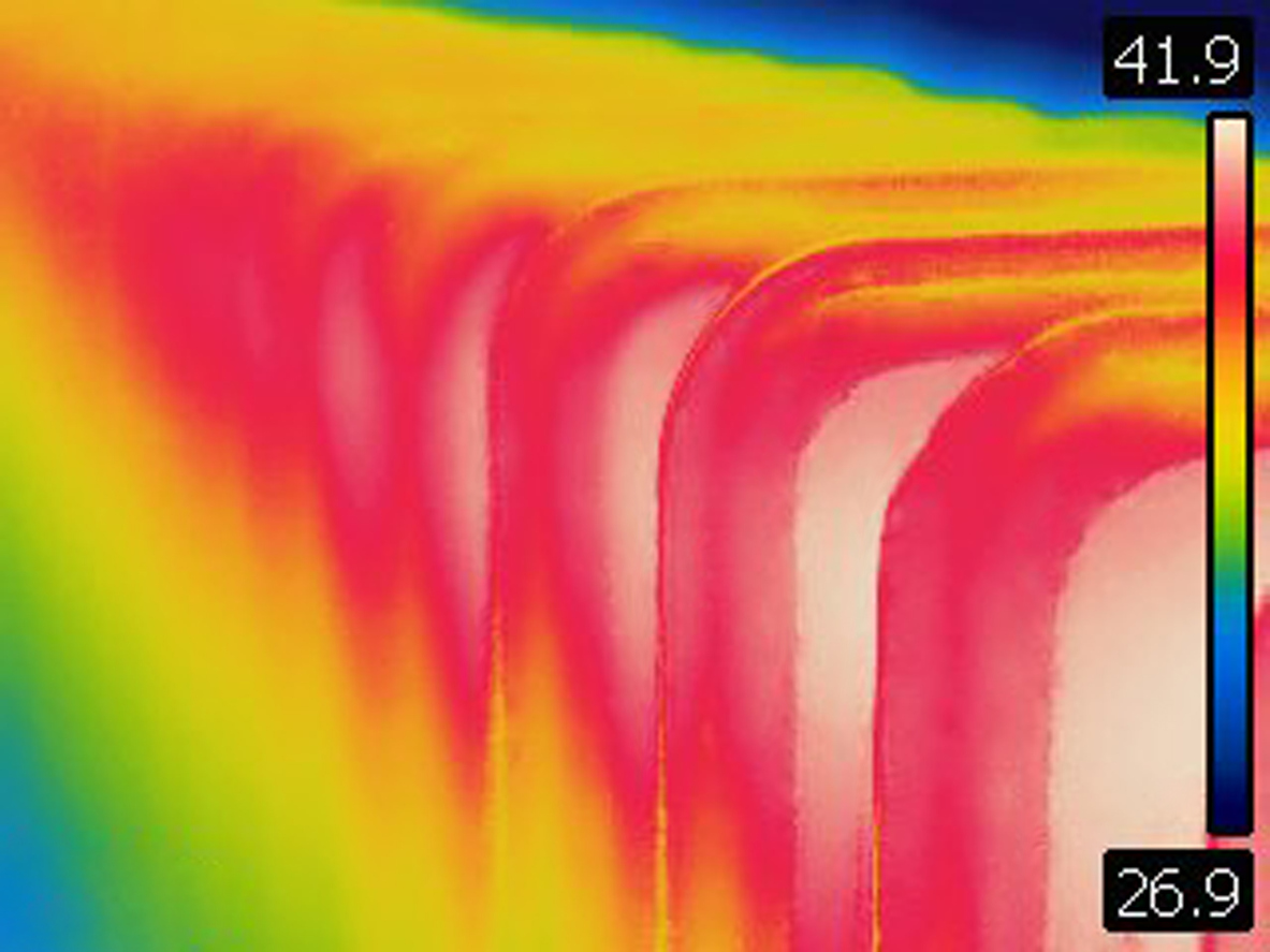 Thermal picture of radiator