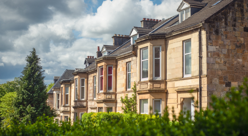 Row of houses in Scotland