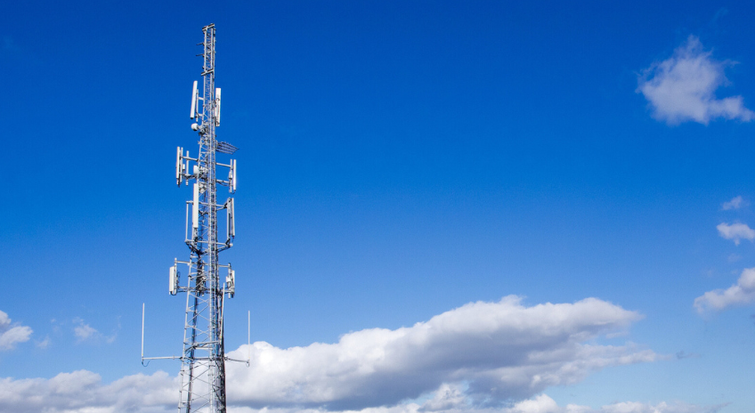 Phone Mast with Blue Sky